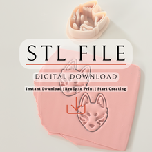 Load image into Gallery viewer, Kitsune Polymer Clay Cutter | STL File (Digital Download)