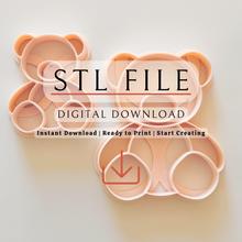 Load image into Gallery viewer, Puffy Bear Clay Cutter | STL File (Digital Download)