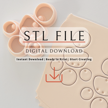 Load image into Gallery viewer, Amapola Polymer Clay Cutter | STL File (Digital Download)