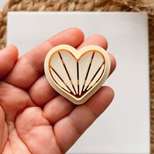 Load image into Gallery viewer, Parted heart Clay Cutter