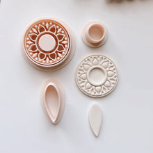 Load image into Gallery viewer, Petal Mirror Clay Cutter Set (Center Stone cutter included)