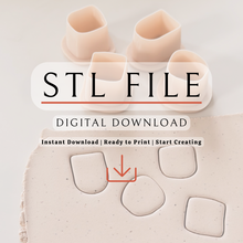 Load image into Gallery viewer, AA Polymer Clay Cutters Stud Set | STL file (Digital Download)