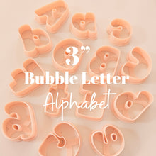 Load image into Gallery viewer, Bubble Letter Alphabet 3” Clay Cutter
