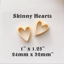 Load image into Gallery viewer, Skinny Hearts Clay Cutter Set