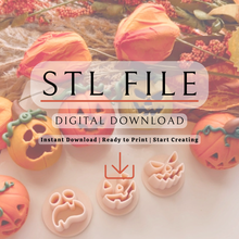 Load image into Gallery viewer, Scary Face Clay Cutter Set | STL File