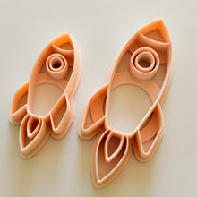 Load image into Gallery viewer, Puffy Rocket Ship Clay Cutter