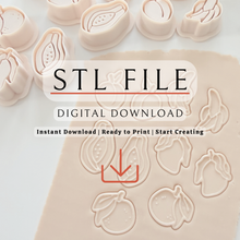 Load image into Gallery viewer, Fruits Set B Clay Cutter | STL File (Digital Download)