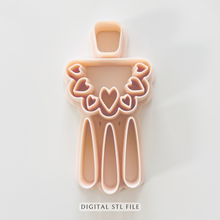 Load image into Gallery viewer, Amorcito Papel Picado Clay Cutter | Polymer Clay | STL File (Digital Download)
