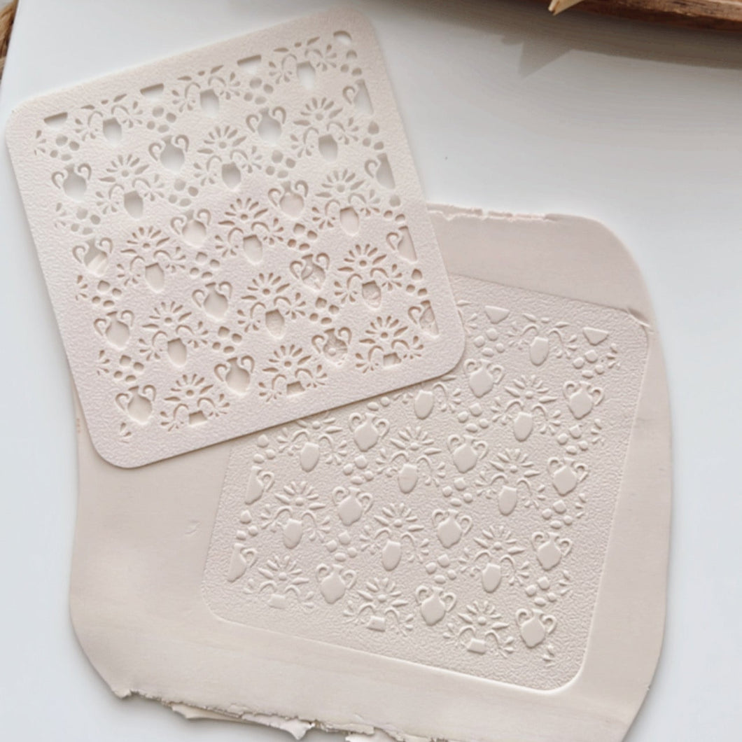 Pots 3D stencil