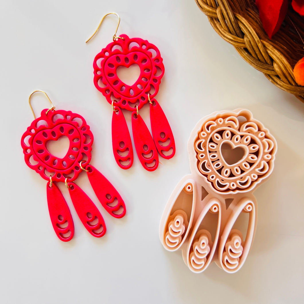 Santo Corazon Papel Picado Clay Cutter