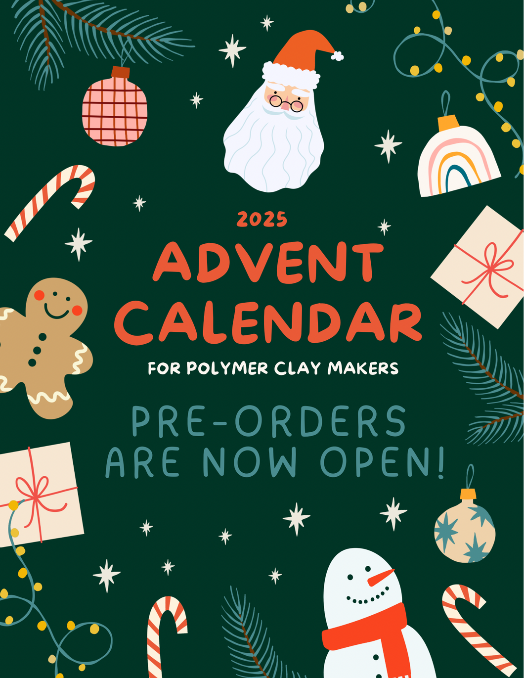 2025 Advent Calendar | Pre-Order | For Polymer Clay Makers