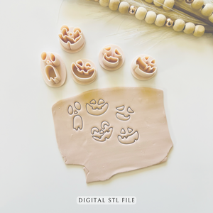 Spooky Faces Clay Cutter | STL File