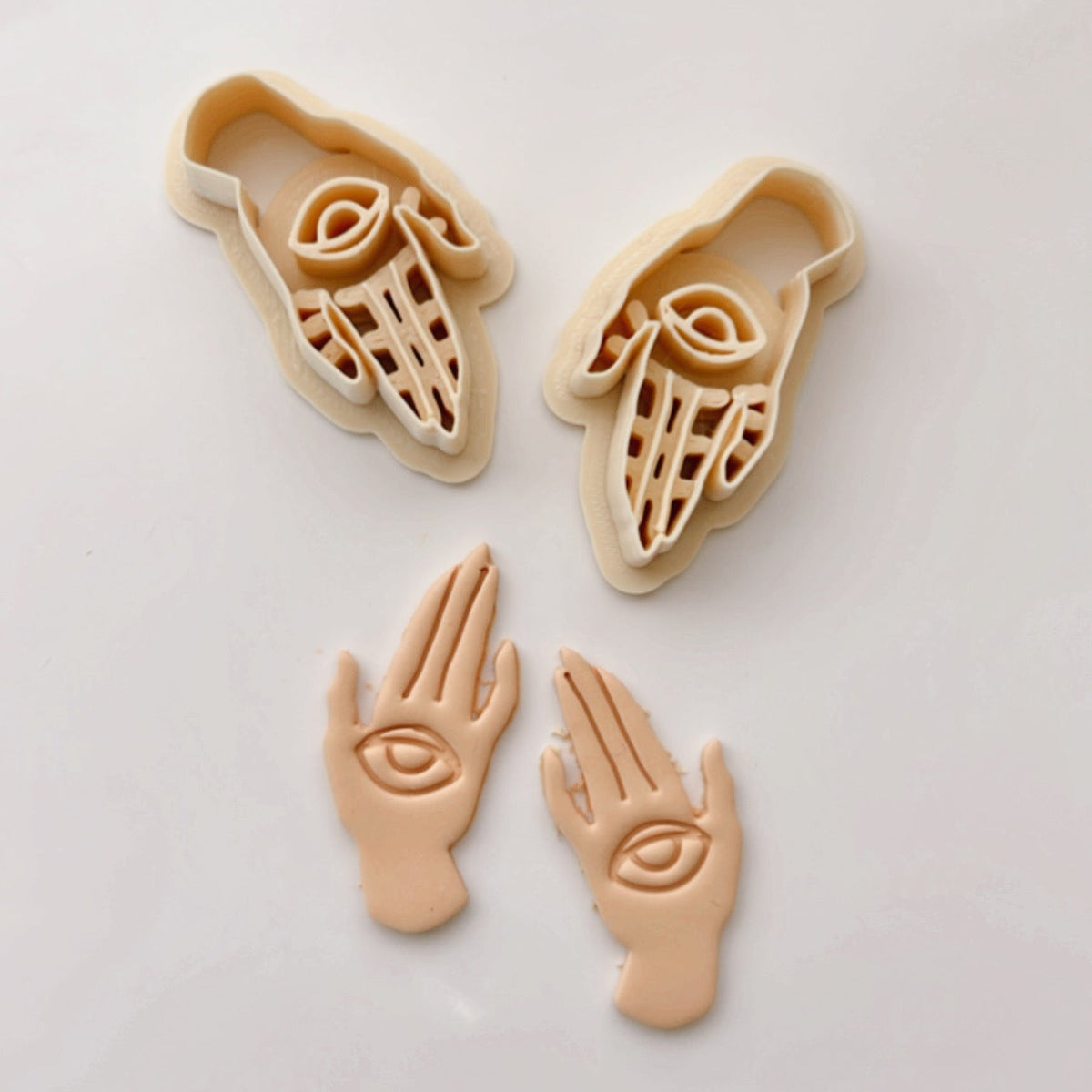 Pale Man Hands Clay Cutter Set – Made Cutters