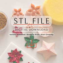 Load image into Gallery viewer, Poinsettia Kit Set | STL File (Digital Download)
