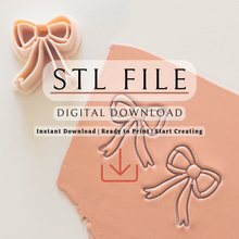 Load image into Gallery viewer, Bella Bow Clay Cutter | STL File (Digital Download)
