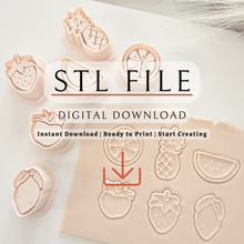 Load image into Gallery viewer, Fruits Set A Clay Cutter | STL File (Digital Download)

