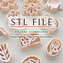 Load image into Gallery viewer, Flowers Clay Cutter Set | STL File
