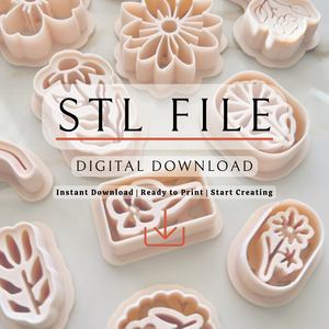 Flowers Clay Cutter Set | STL File