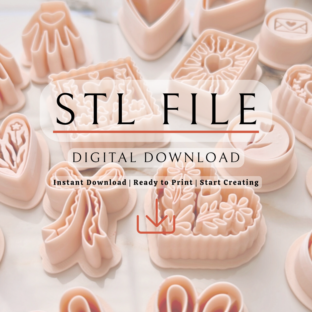 Romantic Clay Cutter Set | STL File
