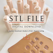 Load image into Gallery viewer, Aztec Mini Stamps Clay Cutter |STL File
