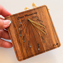 Load image into Gallery viewer, Chain Measuring Tool | Wooden Guide for Jewelry Making
