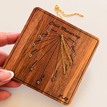 Load image into Gallery viewer, Chain Measuring Tool | Wooden Guide for Jewelry Making
