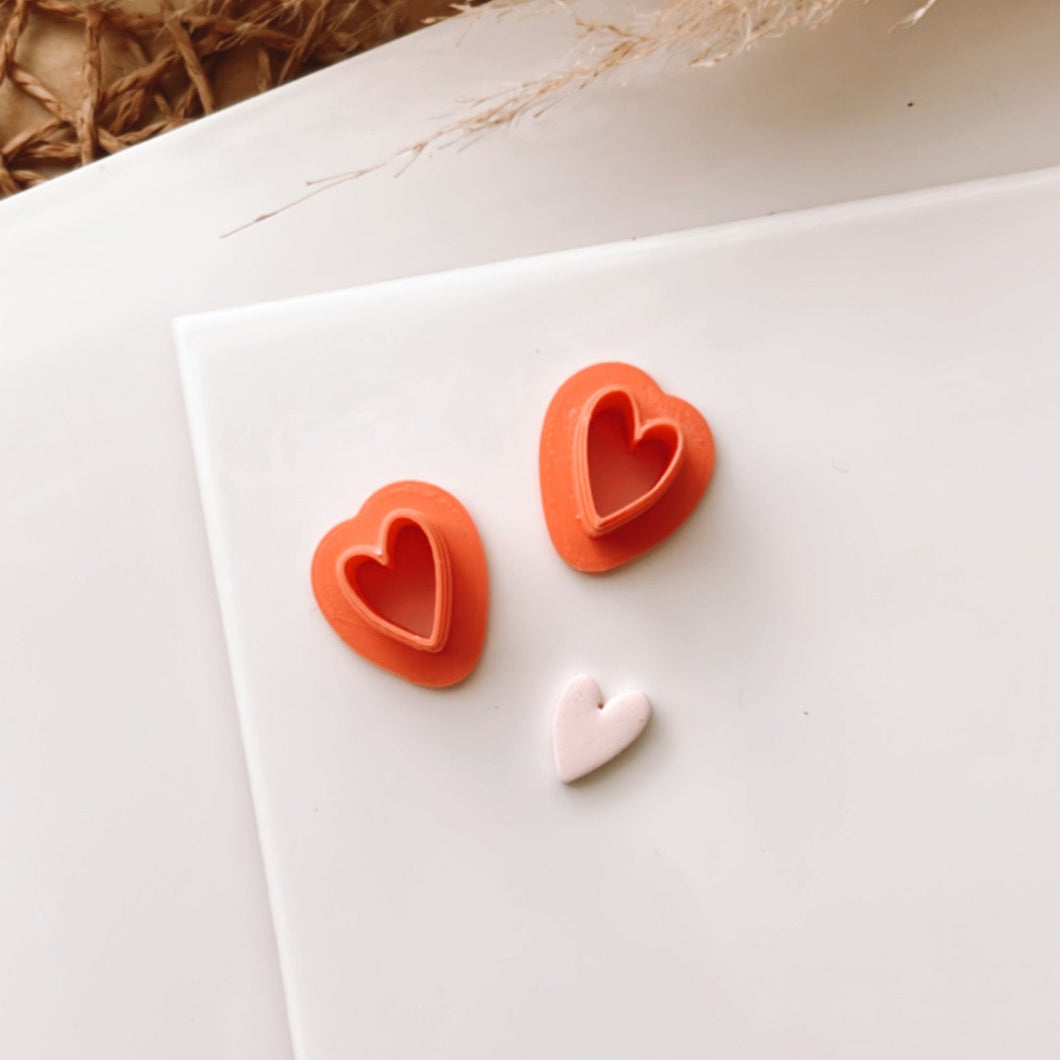 Cartoon Heart Clay Cutter Set
